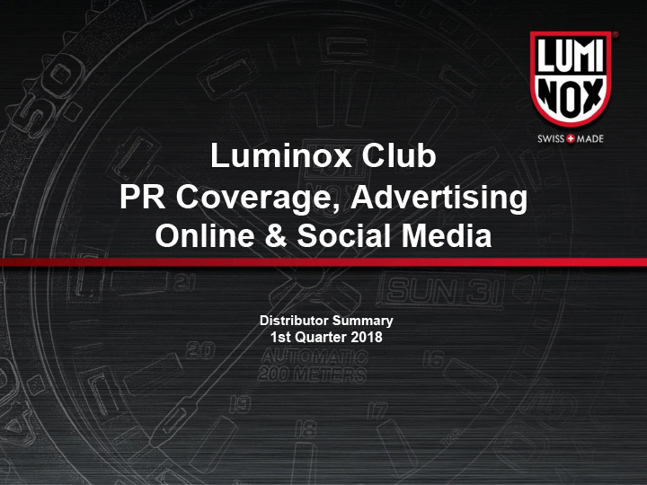 Luminox 全球廣告 2018 第一季