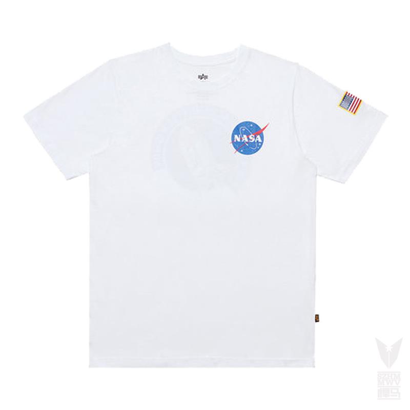 Alpha NASA聯(lián)名圓領(lǐng)T恤男女 logo tee 潮牌短袖T恤